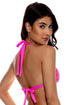 Luli Fama Chasing Stars Sequins Triangle Halter Top